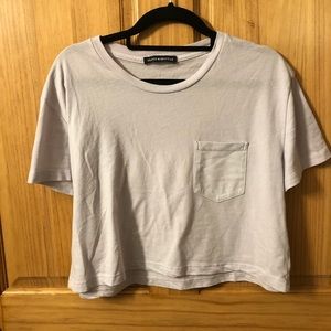 lilac cropped brandy melville tee
